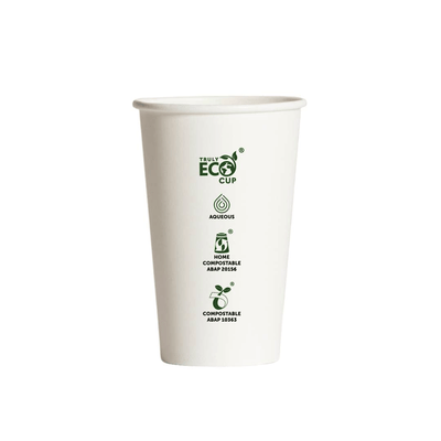 16oz Truly Eco® Aqueous Single Wall Paper Cup White - 1000/CTN - TEM IMPORTS™