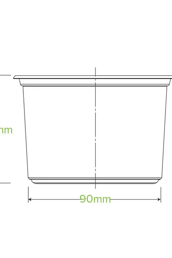 16oz/500mL Clear Unbranded BioBowl - 500pcs/Ctn - TEM IMPORTS™