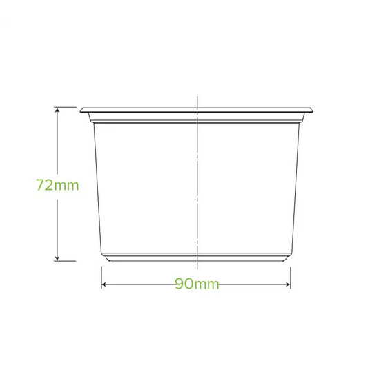 16oz/500mL Clear Unbranded BioBowl - 500pcs/Ctn - TEM IMPORTS™