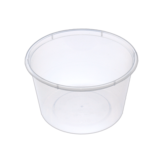 16oz/500mL Round Plastic Container Natural - TEM IMPORTS™