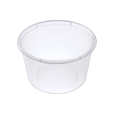 16oz/500mL Round Plastic Container Natural - TEM IMPORTS™