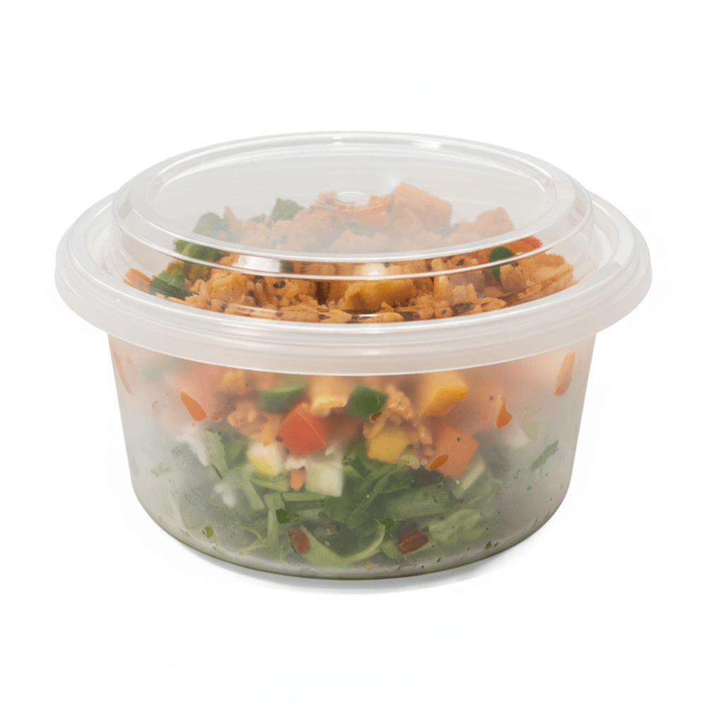 16oz/500mL Round Tampered Evident Frosted Container With Lid - TEM IMPORTS™