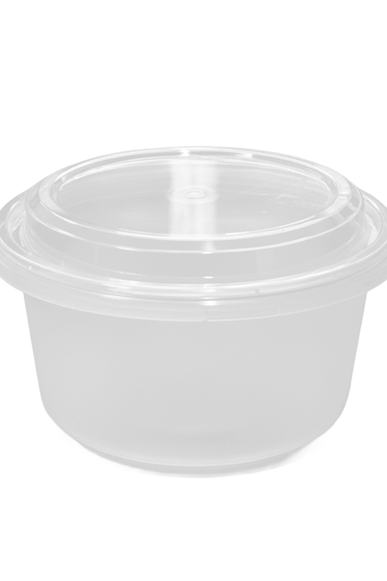 16oz/500mL Round Tampered Evident Frosted Container With Lid - TEM IMPORTS™