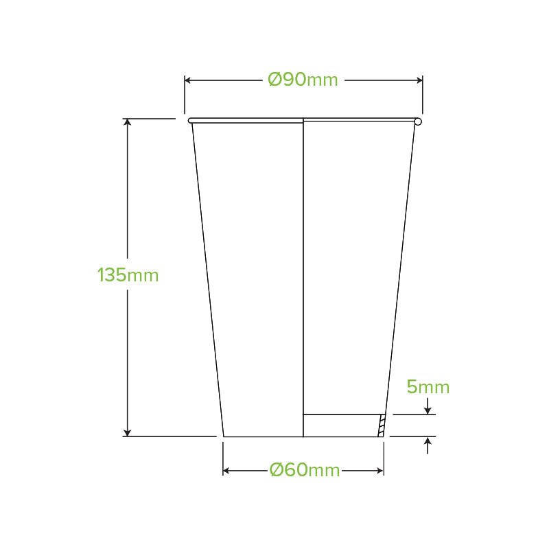 16oz/510mL (90mm) Stone Single Wall BioCup - 1000pcs/ctn - TEM IMPORTS™