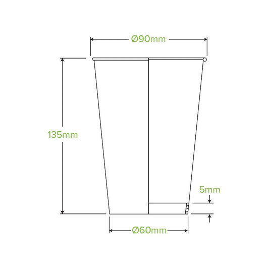 16oz/510mL (90mm) Stone Single Wall BioCup - 1000pcs/ctn - TEM IMPORTS™