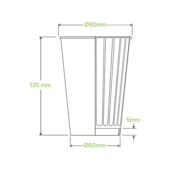 16oz/510mL (90mm) Stone Single Wall BioCup - 600pcs/ctn - TEM IMPORTS™