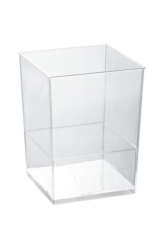 170mL Clear Mini Tall Square Dessert Cup Base - TEM IMPORTS™
