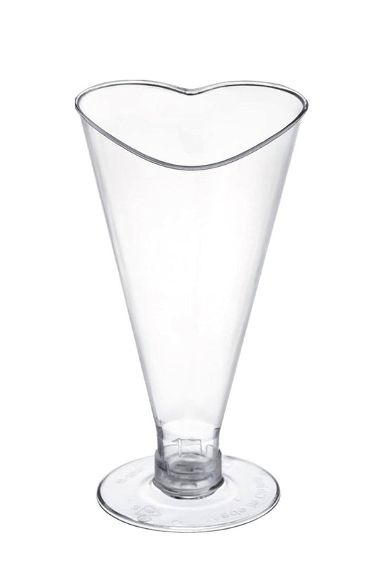 170mL Clear Pedestal Heart Shape Container Base - TEM IMPORTS™