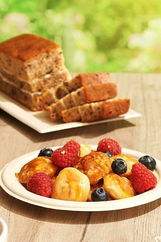 171mm/6.75" Inch Natural Round Sugarcane Plate - TEM IMPORTS™
