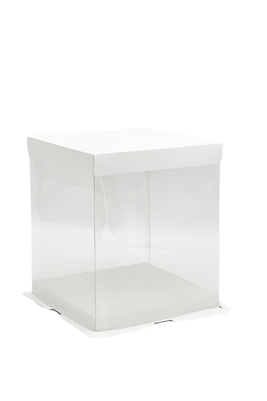 17x17x20 Transparent Square Box With Paper Lid - TEM IMPORTS™