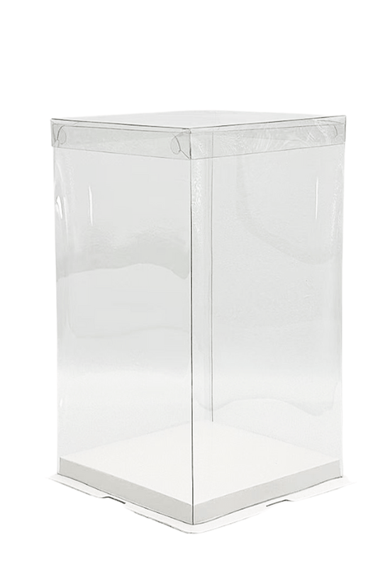 17x17x28 Transparent Square Box With Clear Lid - TEM IMPORTS™
