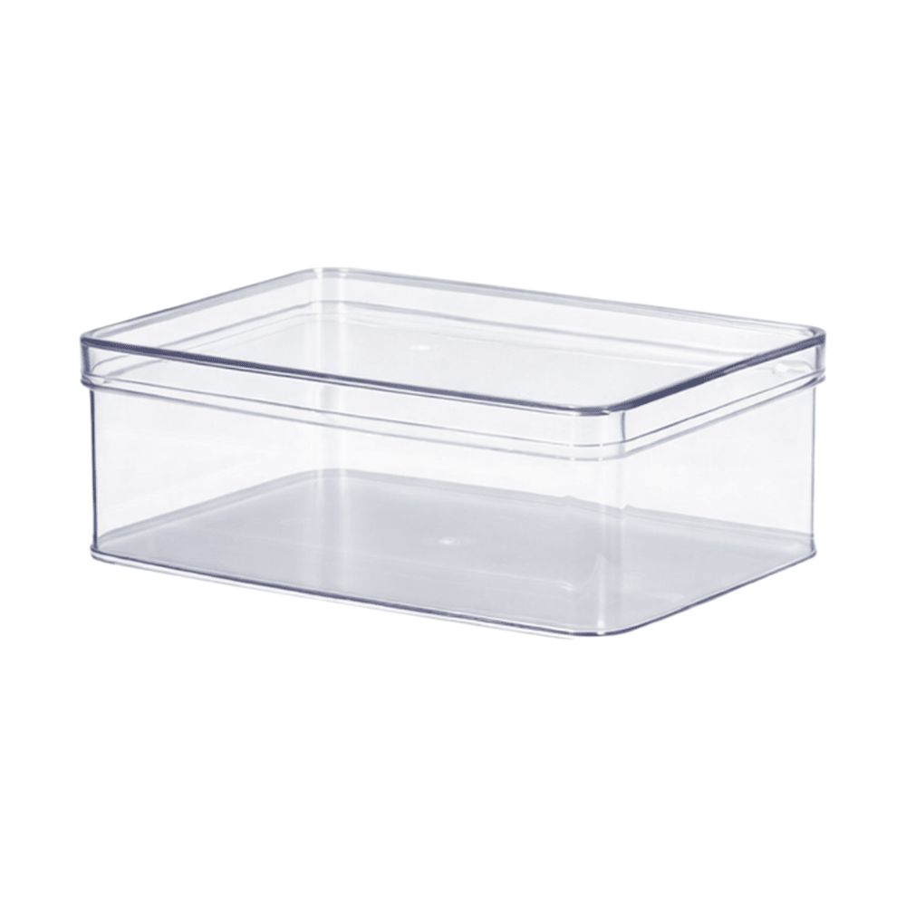 1800mL Clear Rectangular Container With Hard Lid - TEM IMPORTS™