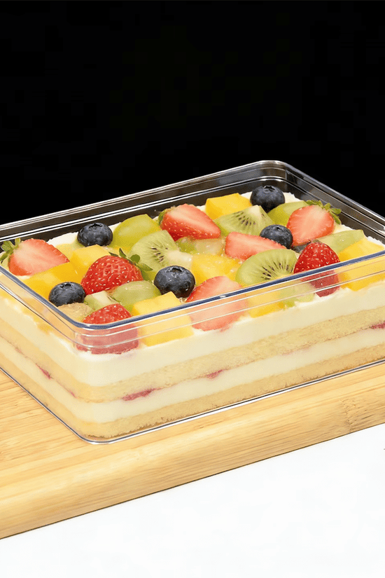 1800mL Clear Rectangular Container With Hard Lid - TEM IMPORTS™