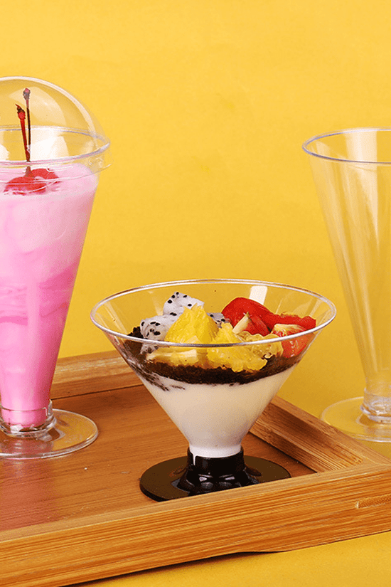 180mL Clear Pedestal Round Shape Container Base - TEM IMPORTS™