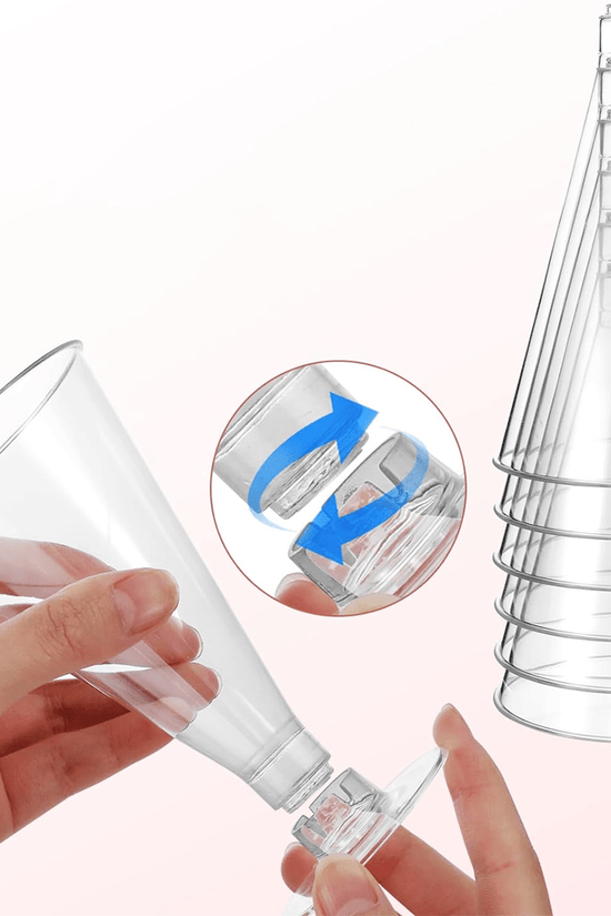 180mL Clear Pedestal Round Shape Container Base - TEM IMPORTS™
