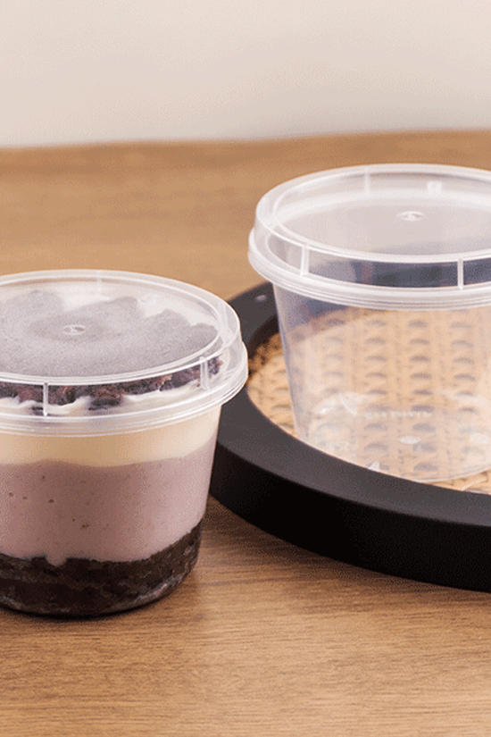 180mL Round Pudding Dessert Reusable PP Cup With Lid - TEM IMPORTS™