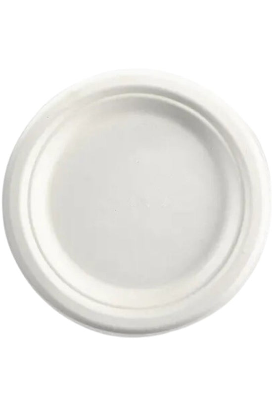 180mm/7 Inch Round White BioPlates - 10 Pack - TEM IMPORTS™