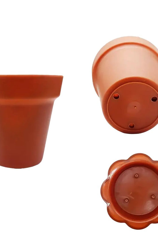 190mL Mini Round Potted Plant Shape Dessert Cup Base - Brown - TEM IMPORTS™