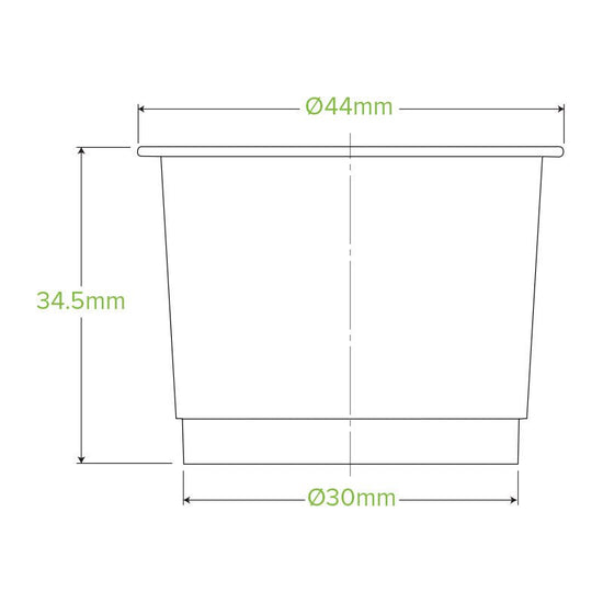 1oz/30mL (44mm) Clear Sauce BioCup - 3000pcs/ctn - TEM IMPORTS™
