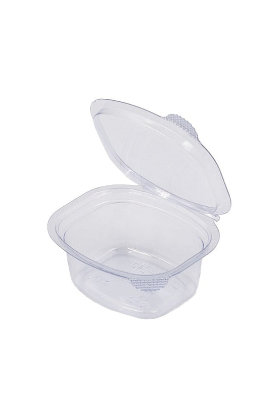 1oz/30mL Clear PET Hinged Lid Sauce Container - TEM IMPORTS™