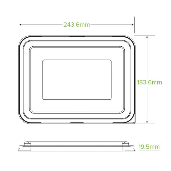 2 & 3-Compartment Clear RPET Takeaway Lid - 500pcs/Ctn - TEM IMPORTS™