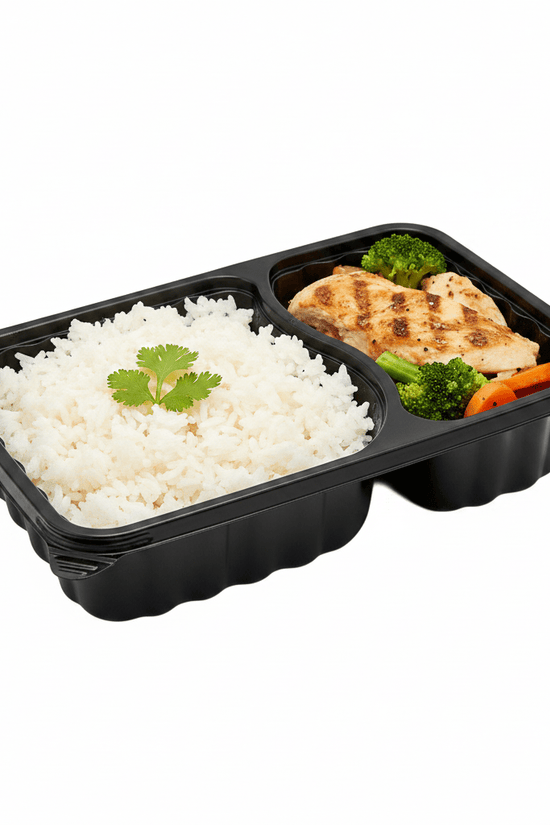 2 Premium Compartment Bento Lunch Box Set Black - 200/CTN - TEM IMPORTS™