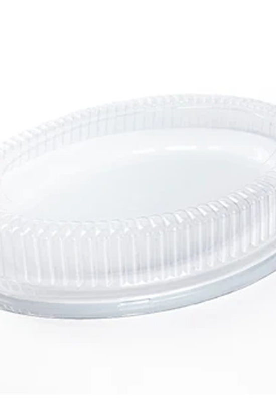 20 Inch Plastic Oval Food Platter - White - TEM IMPORTS™