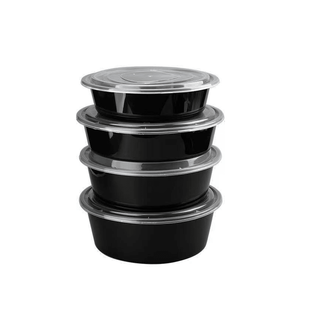 2000mL Takeaway Round Black Supa Bowl Set - 90/CTN - TEM IMPORTS™