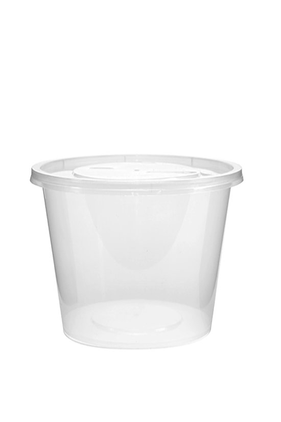 2000mL Takeaway Tall Round Clear Supa Bowls With Lids - TEM IMPORTS™