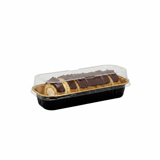 200mL Black&Gold Series Rectangular PET Lid - TEM IMPORTS™