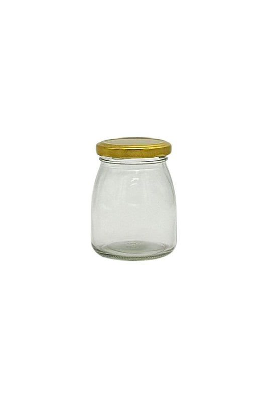 200mL Glass Jar With Gold Metal Twist Lid - TEM IMPORTS™
