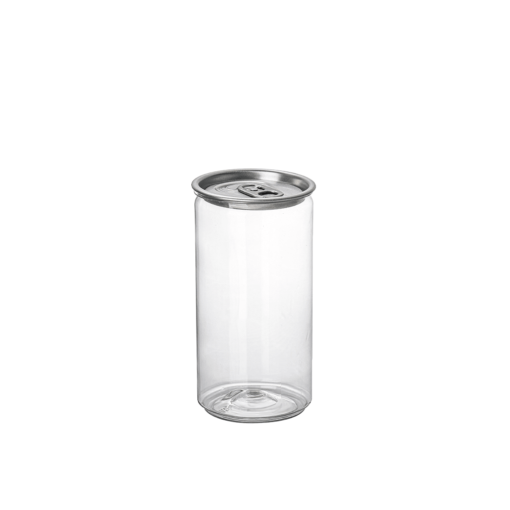 200mL Slim Clear PET Can With Lid - 400/CTN - TEM IMPORTS™