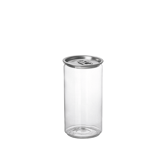 200mL Slim Clear PET Can With Lid - 400/CTN - TEM IMPORTS™