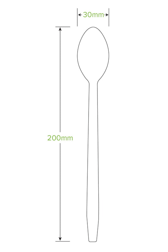 20cm Tall Coated Wood Teaspoon - 1000pcs/Ctn - TEM IMPORTS™