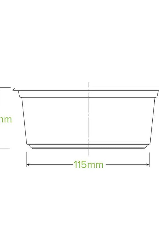 20oz/600mL Clear Wide Unbranded BioBowl - 600pcs/Ctn - TEM IMPORTS™