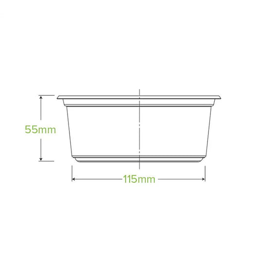 20oz/600mL Clear Wide Unbranded BioBowl - 600pcs/Ctn - TEM IMPORTS™