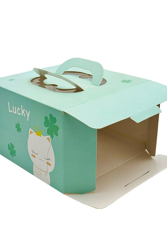 20x20x15 Patisserie Square Cake Box - Lucky Cat - TEM IMPORTS™