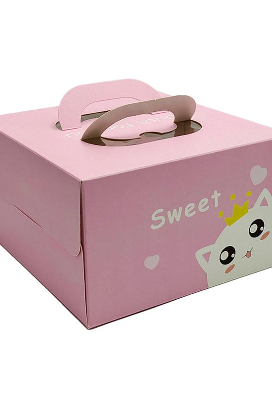 20x20x15 Patisserie Square Cake Box - Sweet Cat - TEM IMPORTS™