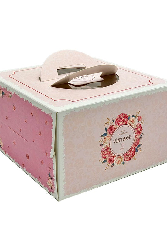 20x20x15 Patisserie Square Cake Box - Vintage - TEM IMPORTS™