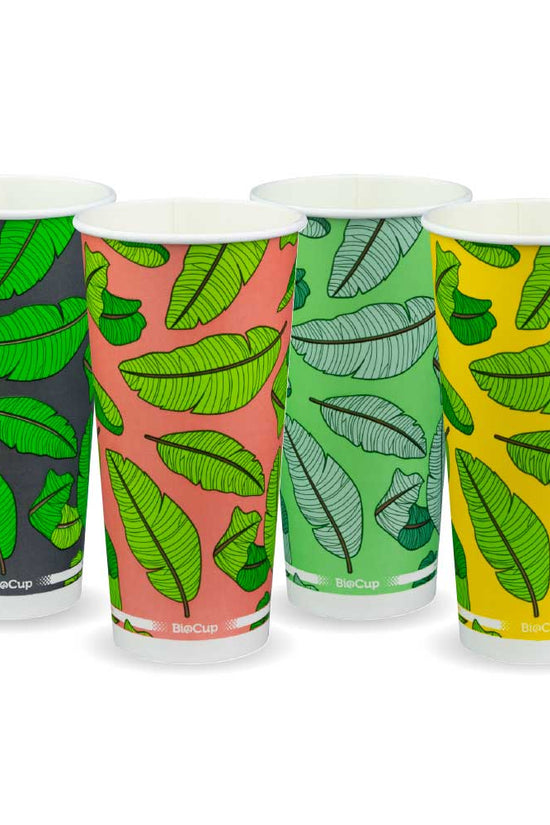 22oz/650mL Leaf (90mm) Cold Paper BioCup - 1000/CTN - TEM IMPORTS™