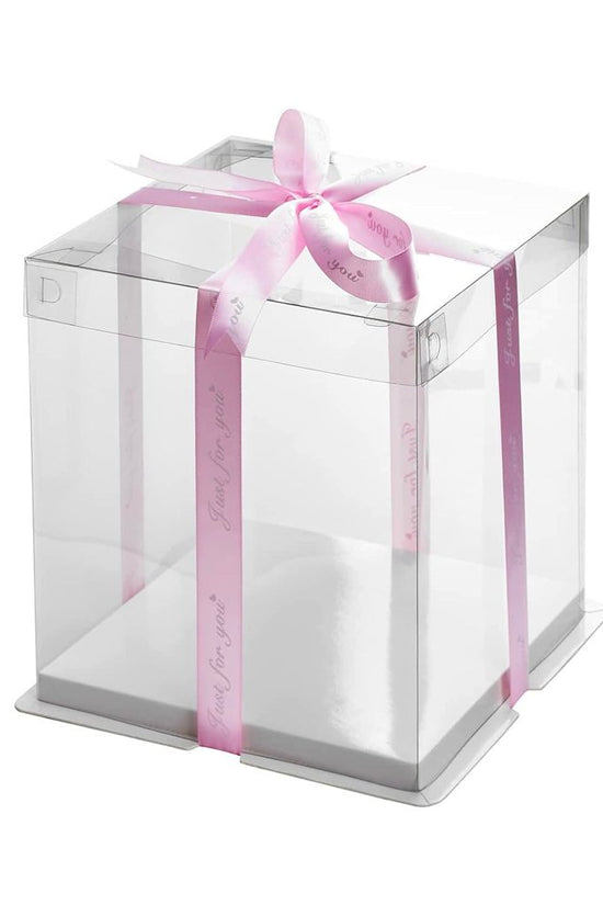 22x22x16 Transparent Square Box With Clear Lid - TEM IMPORTS™