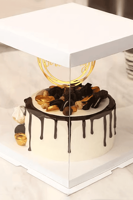 22x22x24 Clear Square Cake Box With Paper Lid - TEM IMPORTS™