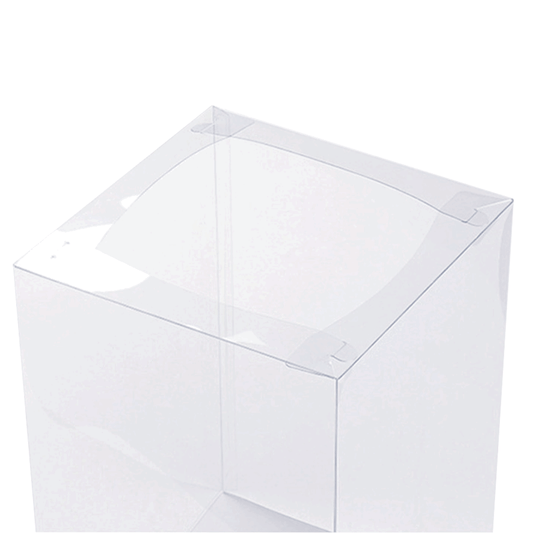 22x22x30 Clear Square Cake Box Gradient Pink With Paper Lid - TEM IMPORTS™
