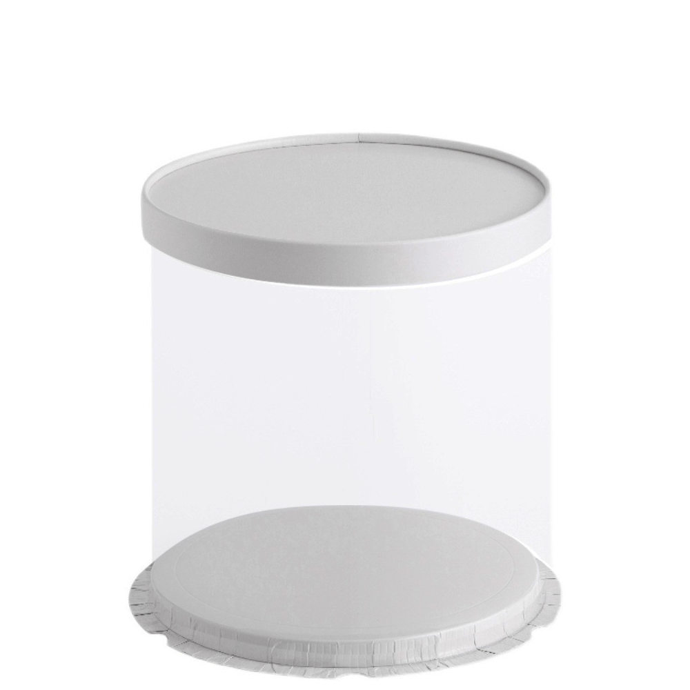 22x24 Round Transparent Box With Paper Lid - TEM IMPORTS™