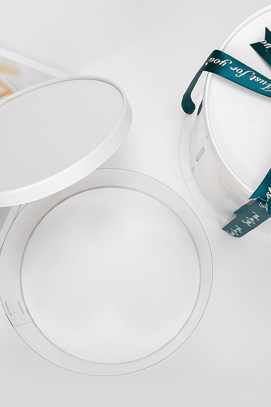 22x24 Round Transparent Box With Paper Lid - TEM IMPORTS™