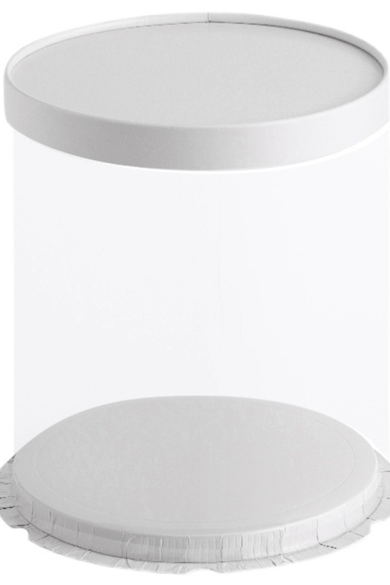 22x30 Round Transparent Box With Paper Lid - TEM IMPORTS™