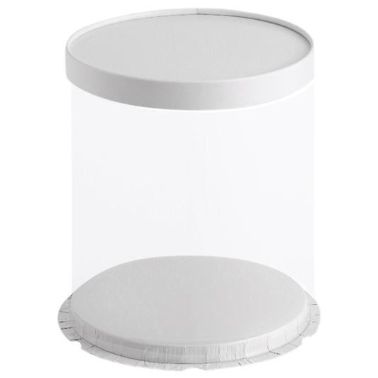 22x30 Round Transparent Box With Paper Lid - TEM IMPORTS™