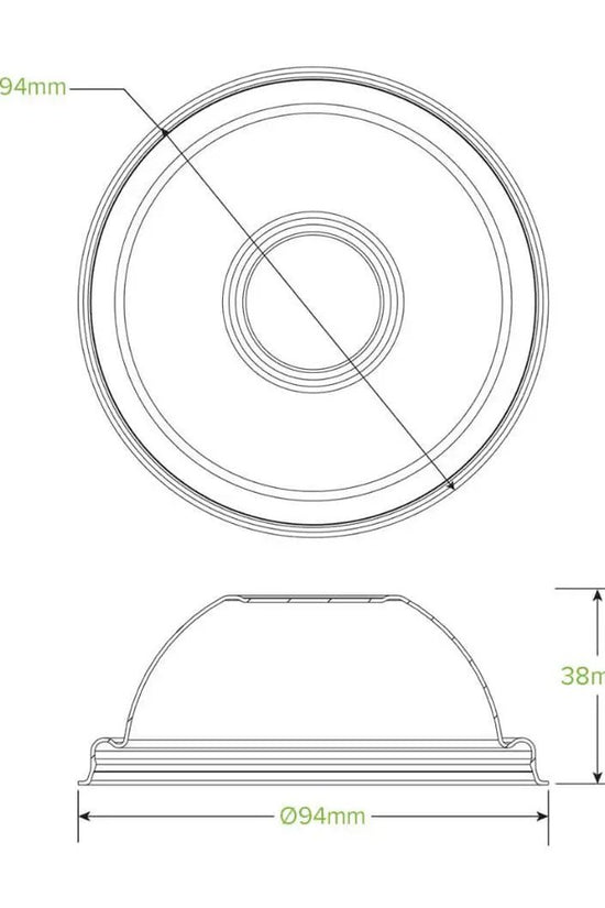 240mL / 8oz Plant Fibre Dome Ice Cream BioCup Lid - 1000/CTN - TEM IMPORTS™