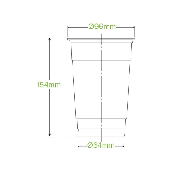 24oz/700mL (96mm) Clear PET BioCup - 1000pcs/ctn - TEM IMPORTS™