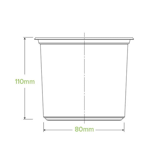 24oz/700mL Clear Unbranded BioBowl - 500pcs/Ctn - TEM IMPORTS™